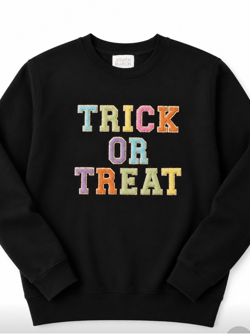 Judith March Black 'Trick or Treat' Crewneck Sweatshirt